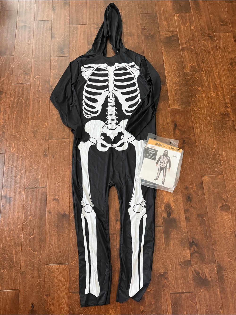 Black Skeleton Hooded Kids Costume - Classic Skeleton Onesie